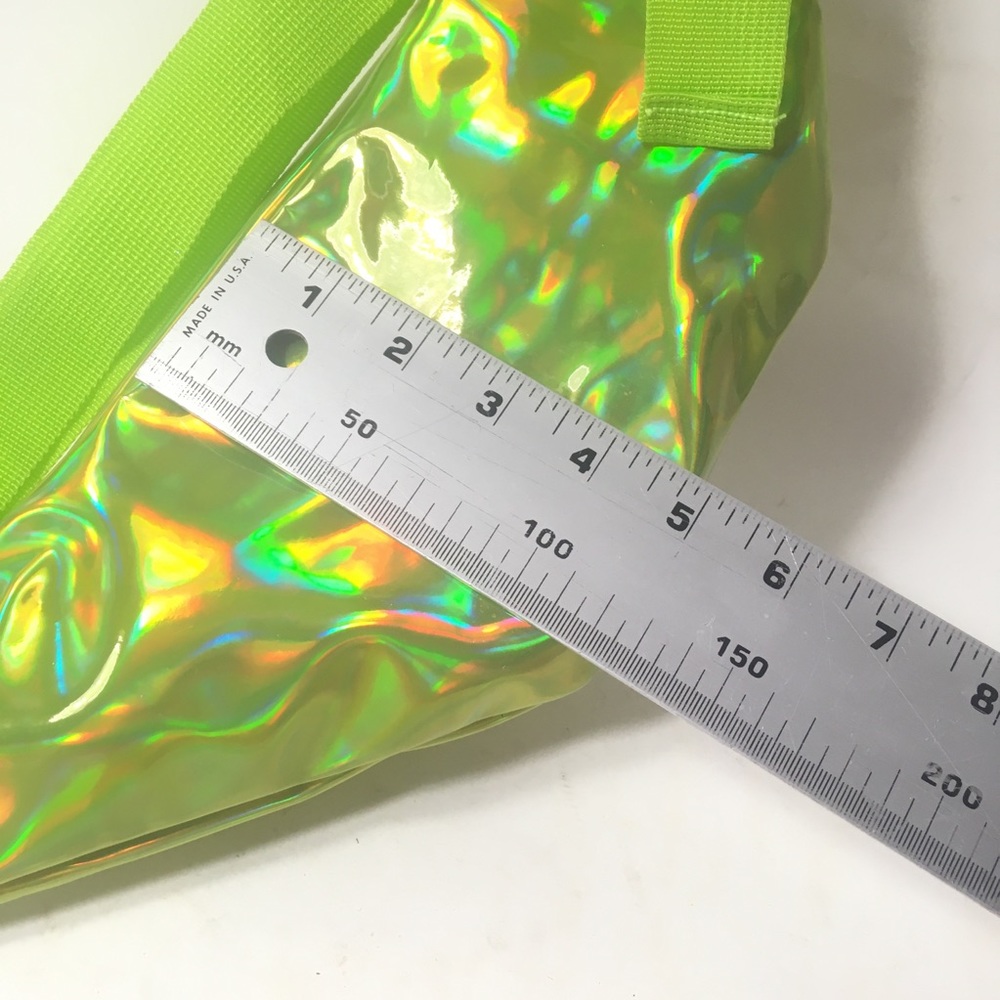 Green Holographic Fanny Pack Crossbody Belt Bag - Picture 3 of 9